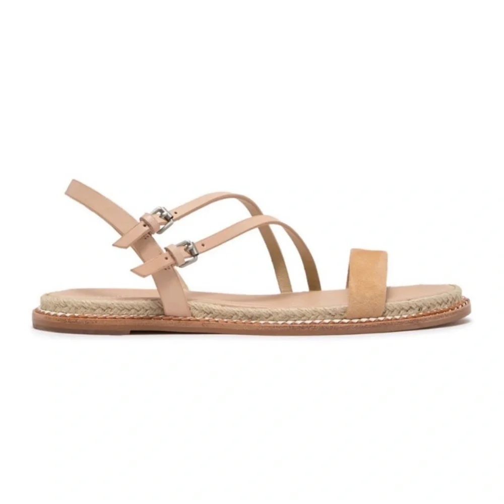 Botkier Island Tan Leather Espadrille Sandals Size 9.5